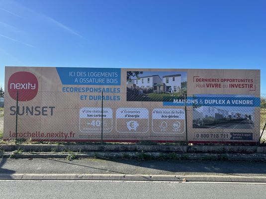 Groupe Nexity – Palissade en bois – Promotion Immobilière - Saint-Ouen, Paris